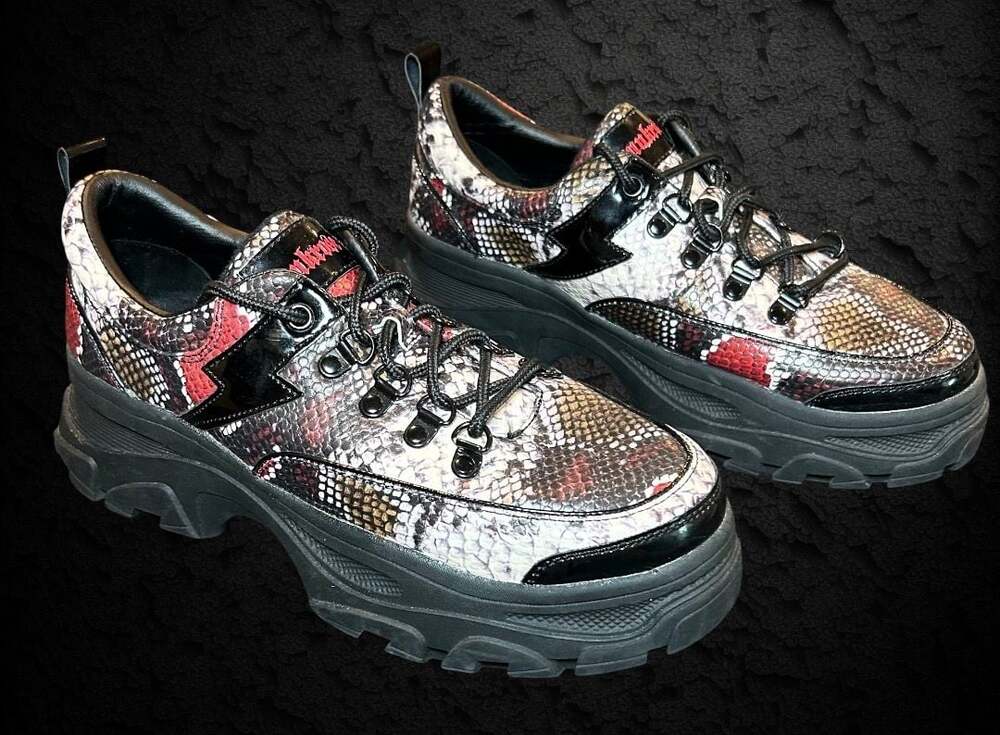 Skechers Punkrose Women's Faux Snakeskin Chunky Platform Sneakers